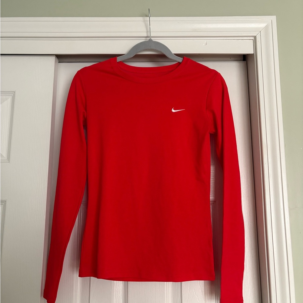 Nike Bright Red Long Sleeve Top
